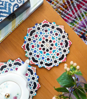 Zellij Wooden Trivet