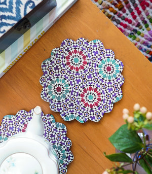 Zellij Wooden Trivet