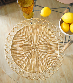 Bloom Charger Set   (Natural) Set of 4