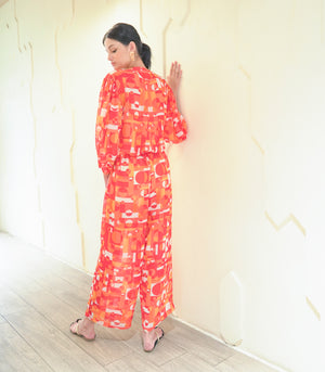 Bogdanci Jumpsuit Cover-Up (Tangerine)