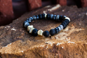 Creative Endurance Bracelet with Picasso Marble, Agate and Lava Diffuser Stone *Jewels of the NIle* (unisex) CREAT-AU1