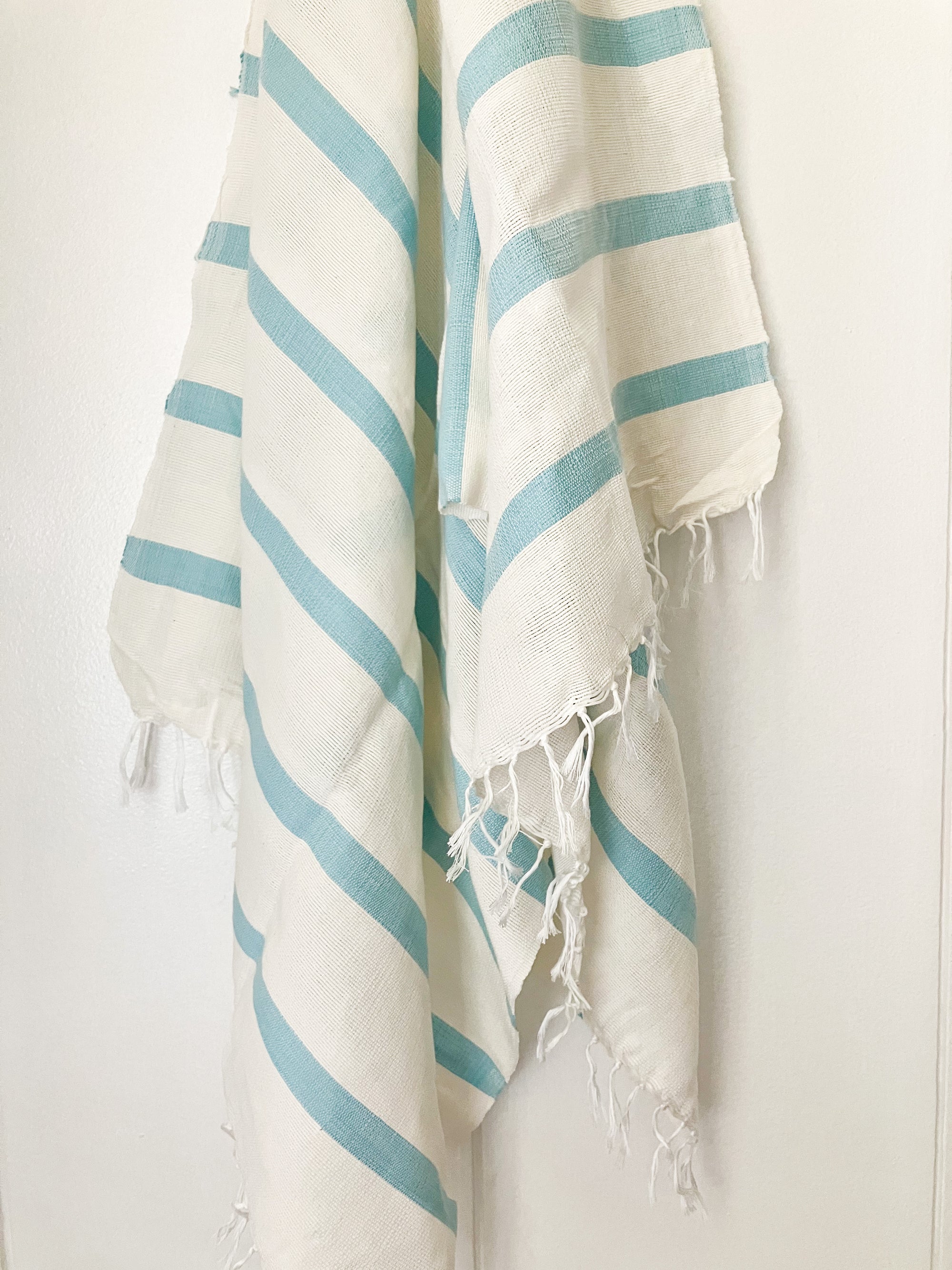 Inabel Towel Blue & White Stripes