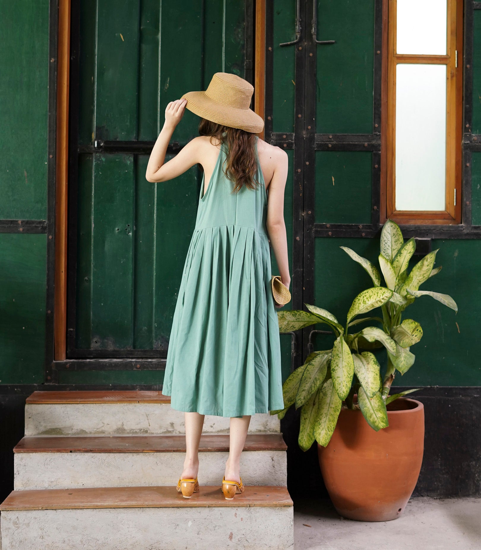 green tent dress Gwenda Tent Dress