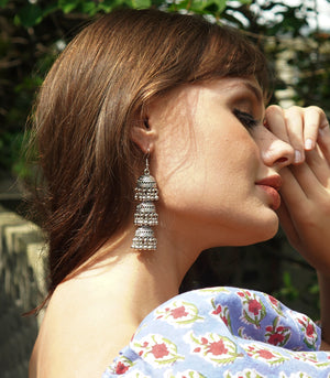 Ananya Drop Earrings in Silver
