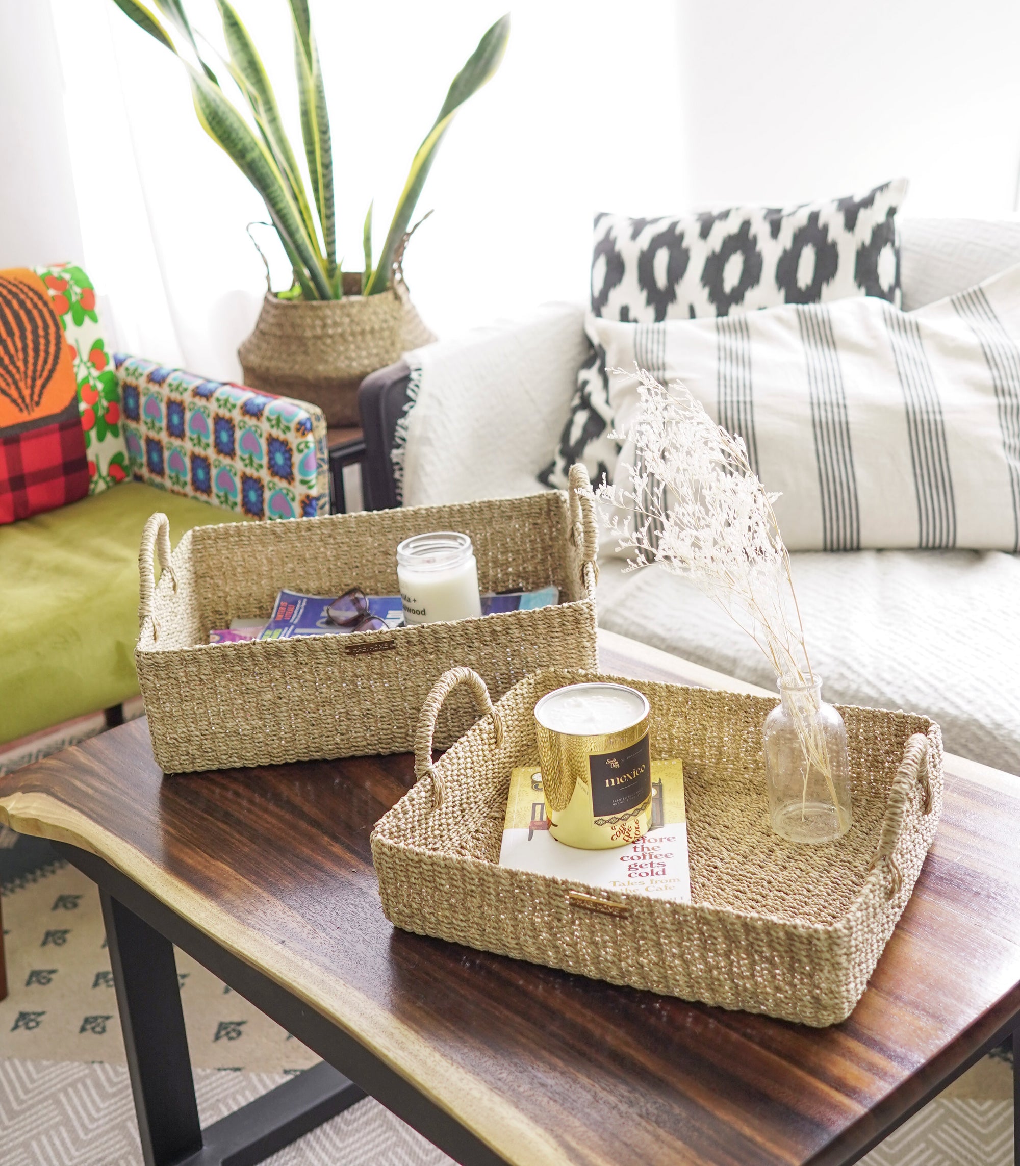 Stephanie Woven Trays Set of 2