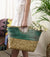 Banago Liliana Large Abaca Talunay Bottom Tote              Abaca Green