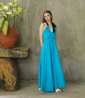 Apatou Halter Maxi Dress (Aqua)