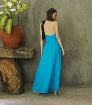 Apatou Halter Maxi Dress (Aqua)