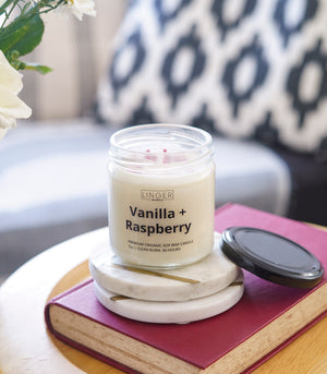Linger Vanilla + Raspberry  Candle
