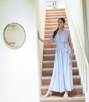 Bastide Wide-Leg Jumpsuit (Sky)