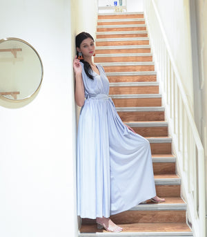 Bastide Wide-Leg Jumpsuit (Sky)