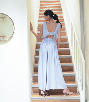 Bastide Wide-Leg Jumpsuit (Sky)