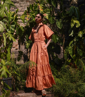 Iracoubo Maxi Shirt Dress              (Terracota)