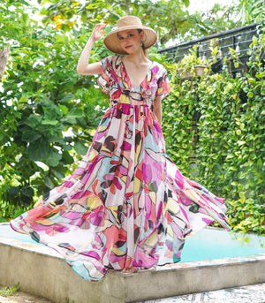 Gevgelija  Flounce Maxi Cover-Up