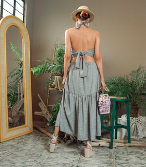 Florence Fling Tildi Crop Top and Skirt Set (Gray)