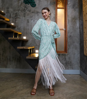 Marana Tha Lillee Wrap Fringe Dress