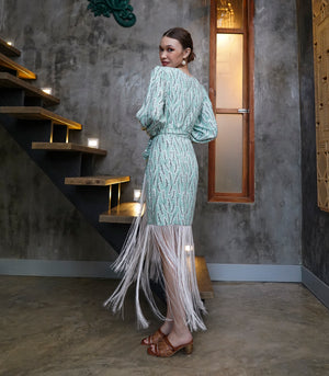 Marana Tha Lillee Wrap Fringe Dress