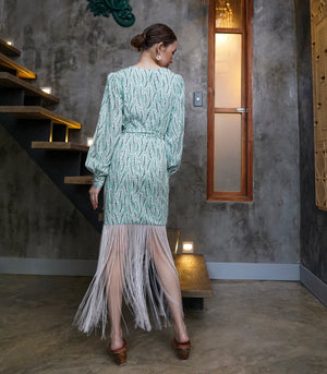 Marana Tha Lillee Wrap Fringe Dress