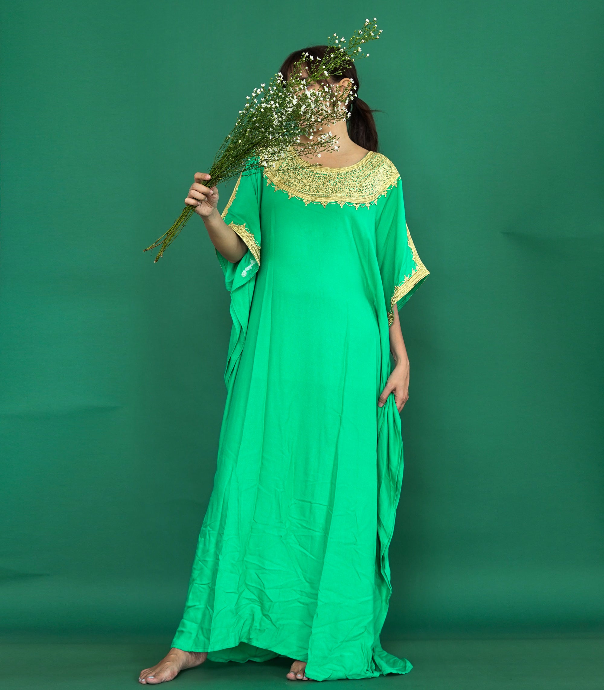 Chaima  Kaftan         Green