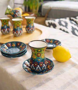 Cay Handpainted Tea Set - set of 6