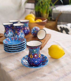 Cay Handpainted Tea Set - set of 6