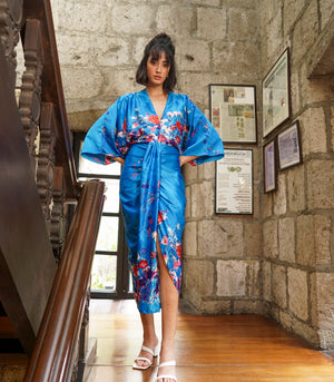 Marana Tha Renata Kimono Midi Dress (Azure)