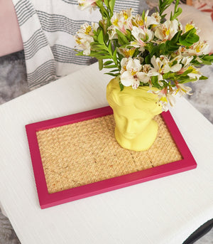 Solihiya Rectangular  Tray   Pink / Large