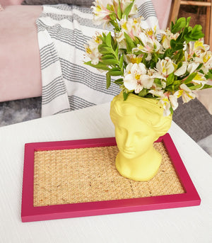 Solihiya Rectangular  Tray   Pink / Large