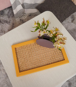 Solihiya Rectangular Tray Mustard - Large