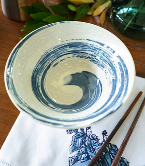Inagi Ramen Bowl  Blue and White