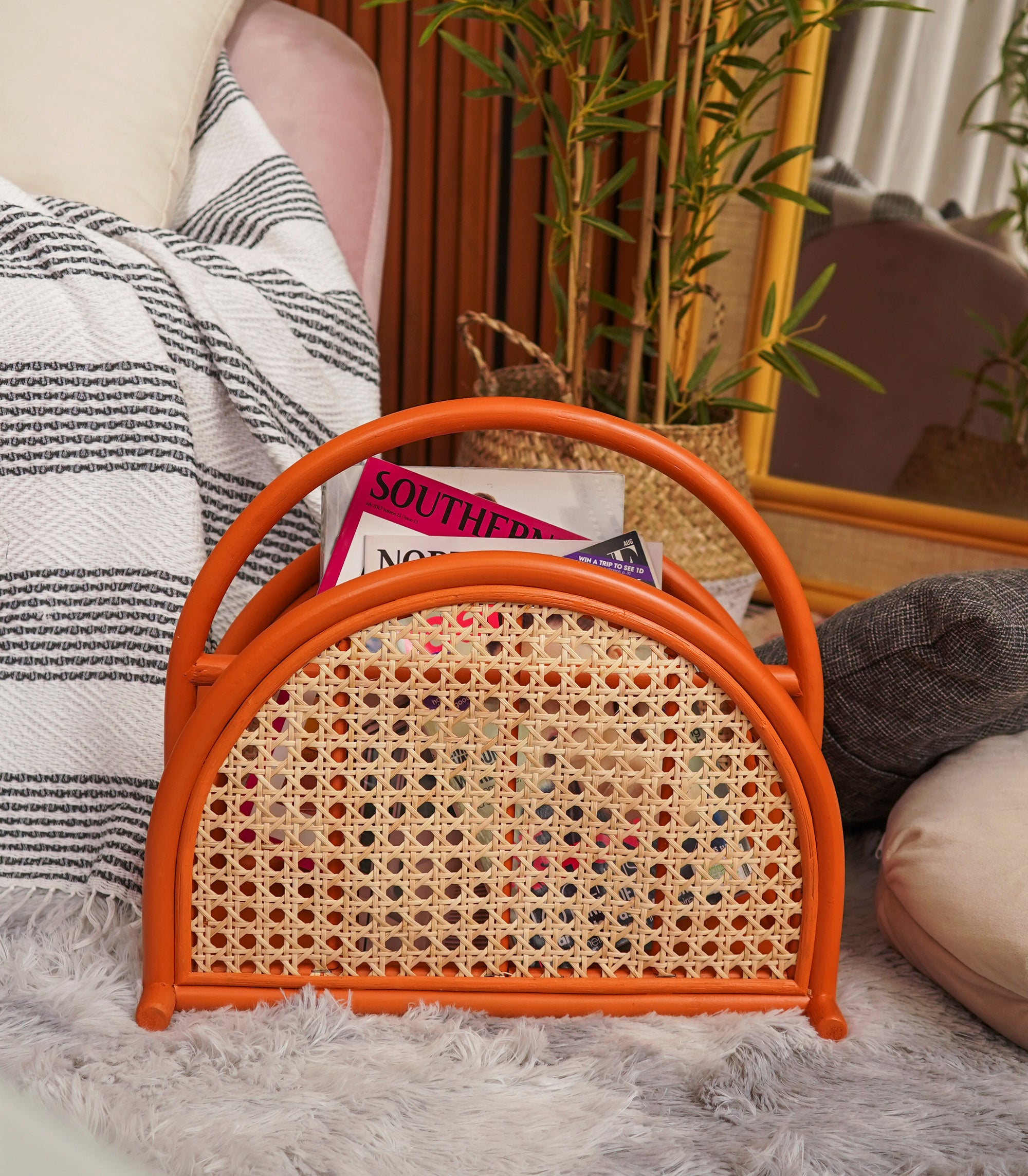 Solihiya Floor Magazine Rack               Orange