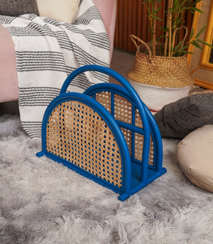 Solihiya Floor Magazine Rack            Electric Blue