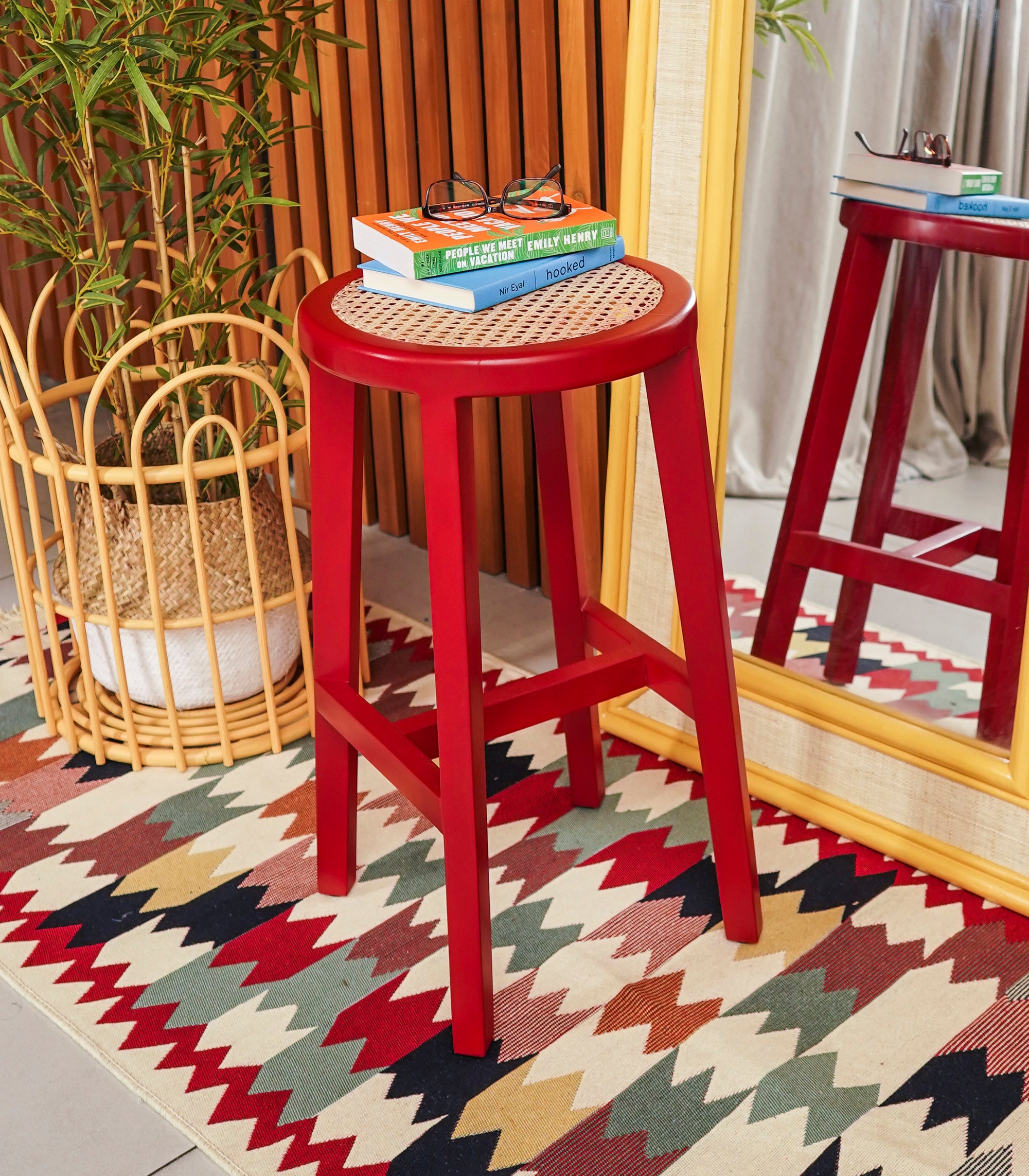 Solihiya Bar Stool           Red
