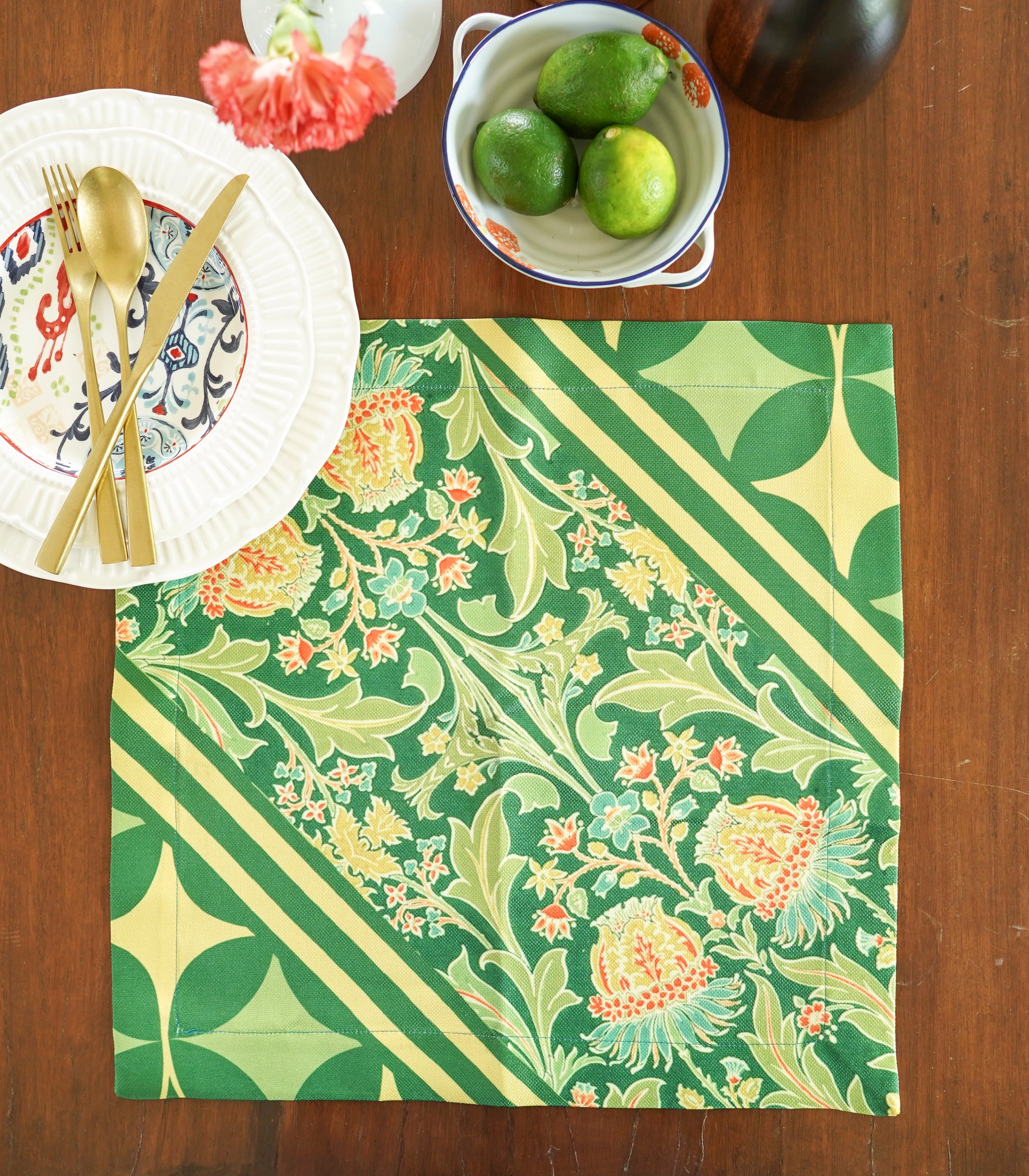 Retro Verde Printed Table Napkin