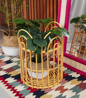 Rattan Hamper   Mustard