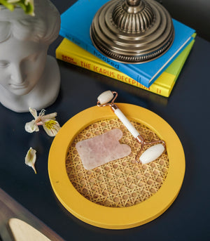 Solihiya Round Tray       Mustard