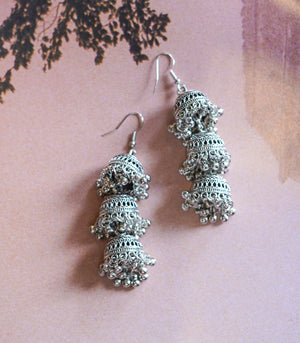 Ananya Drop Earrings in Silver