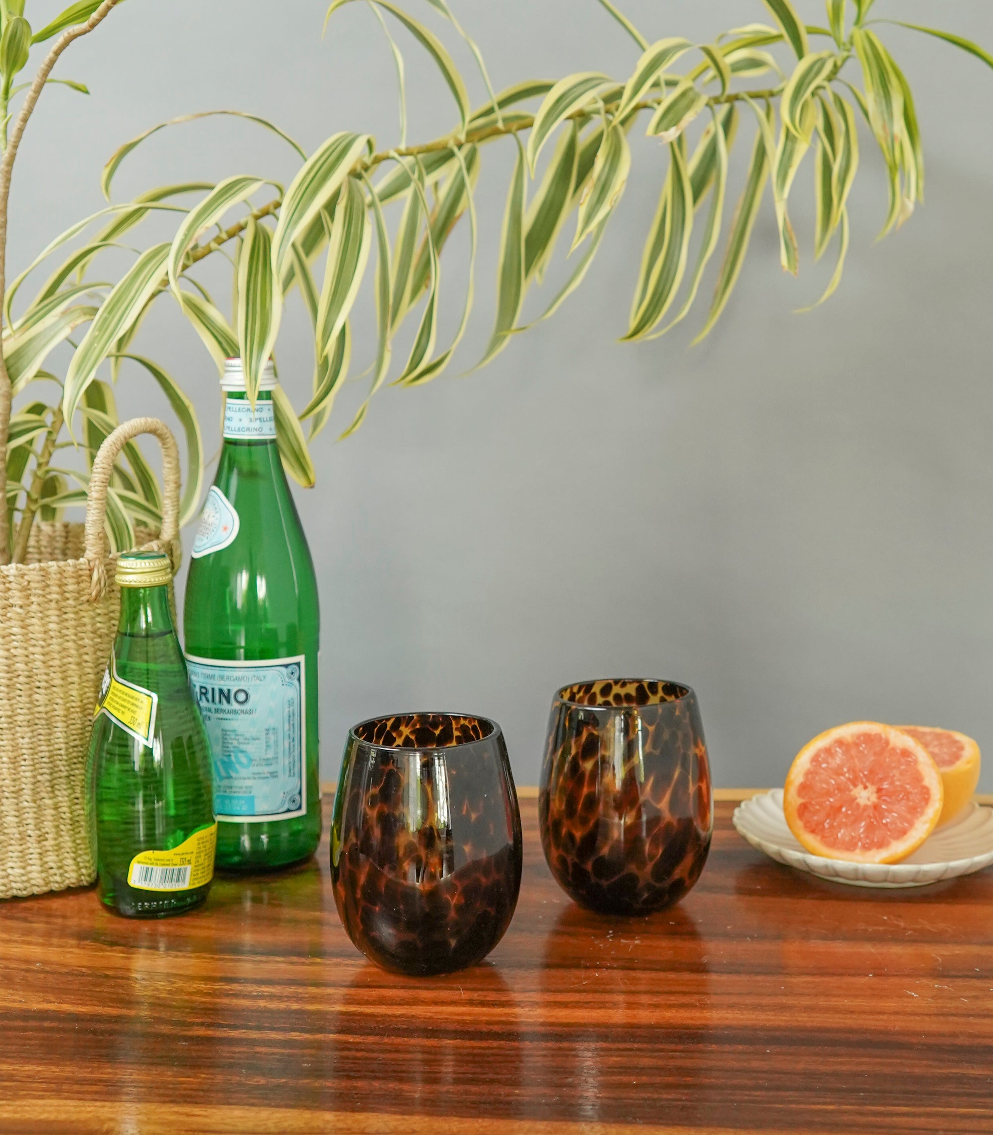 Elaina Tortoise Stemless Glass