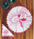 Turin  Embroidered Placemats + Napkins (White + Fuschia)