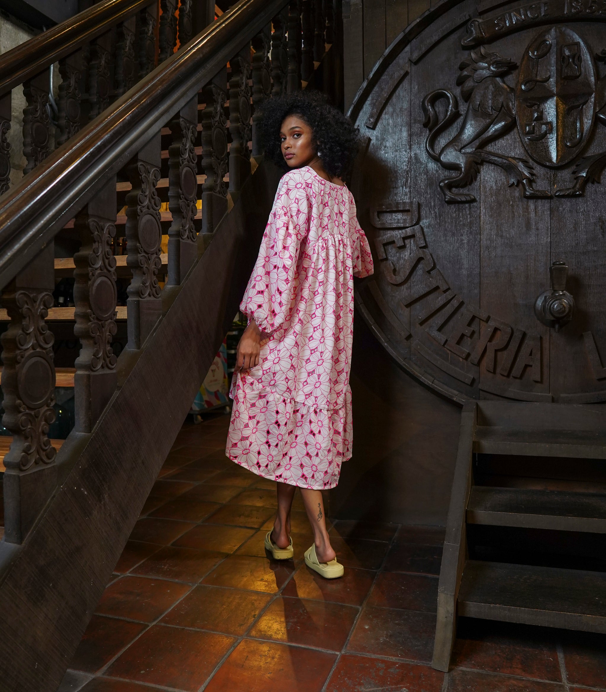 Delices Tiered Mullet Dress (Bubblegum) - Seek The Uniq Delices Tiered Mullet Dress (Bubblegum) - Seek The Uniq