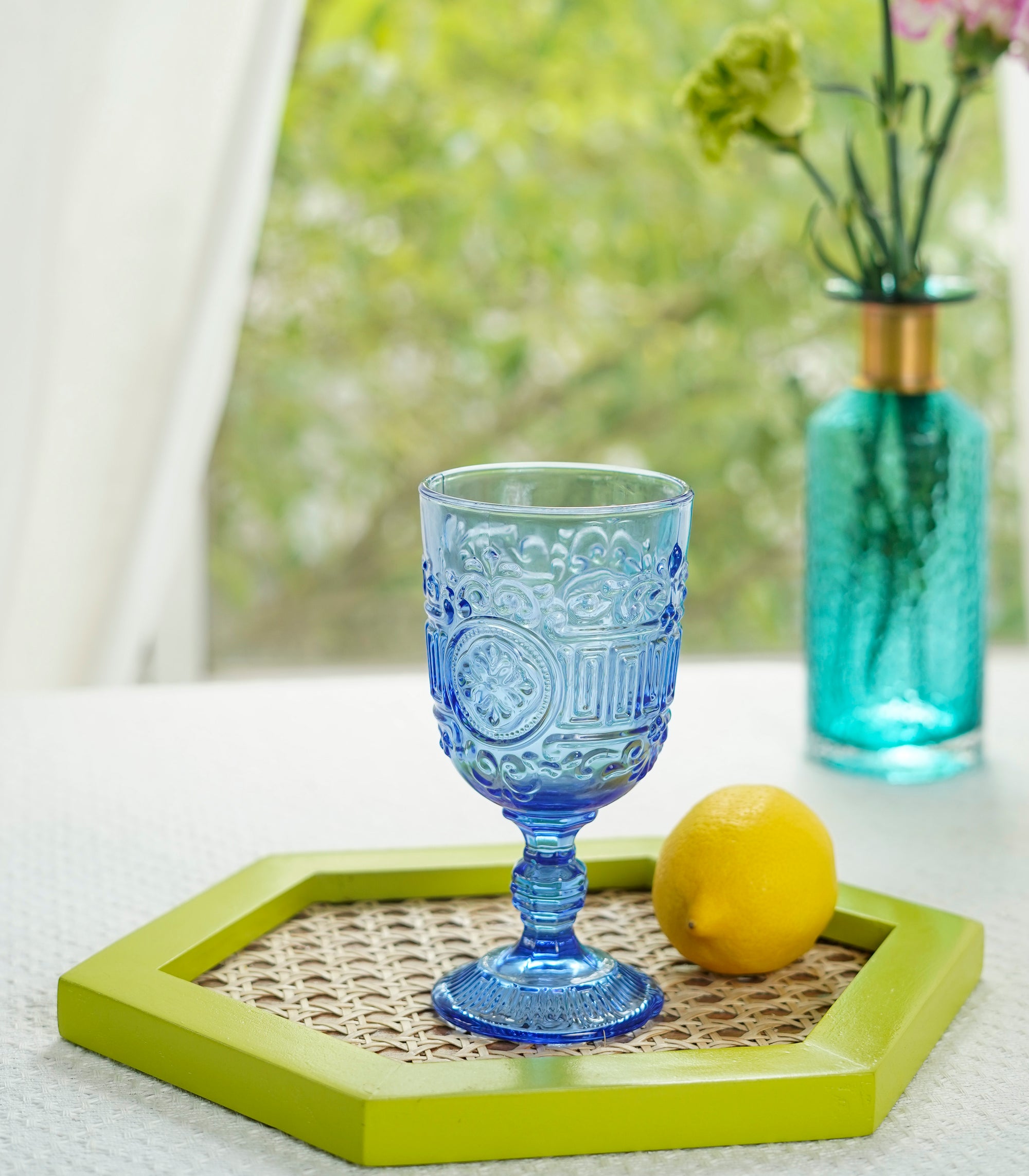 Malta Short Stem Goblet - set of 2 (Blue)