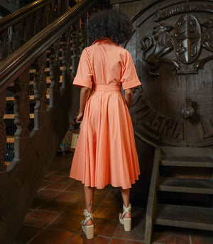 Mujer Shirt Dress (Peach)