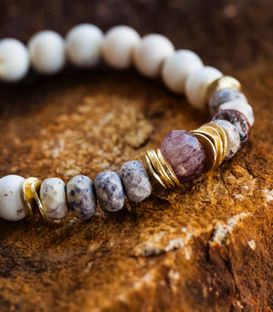 Elevate Bracelet - Ruby, American Jasper, & Magnesite ELEV-AU1