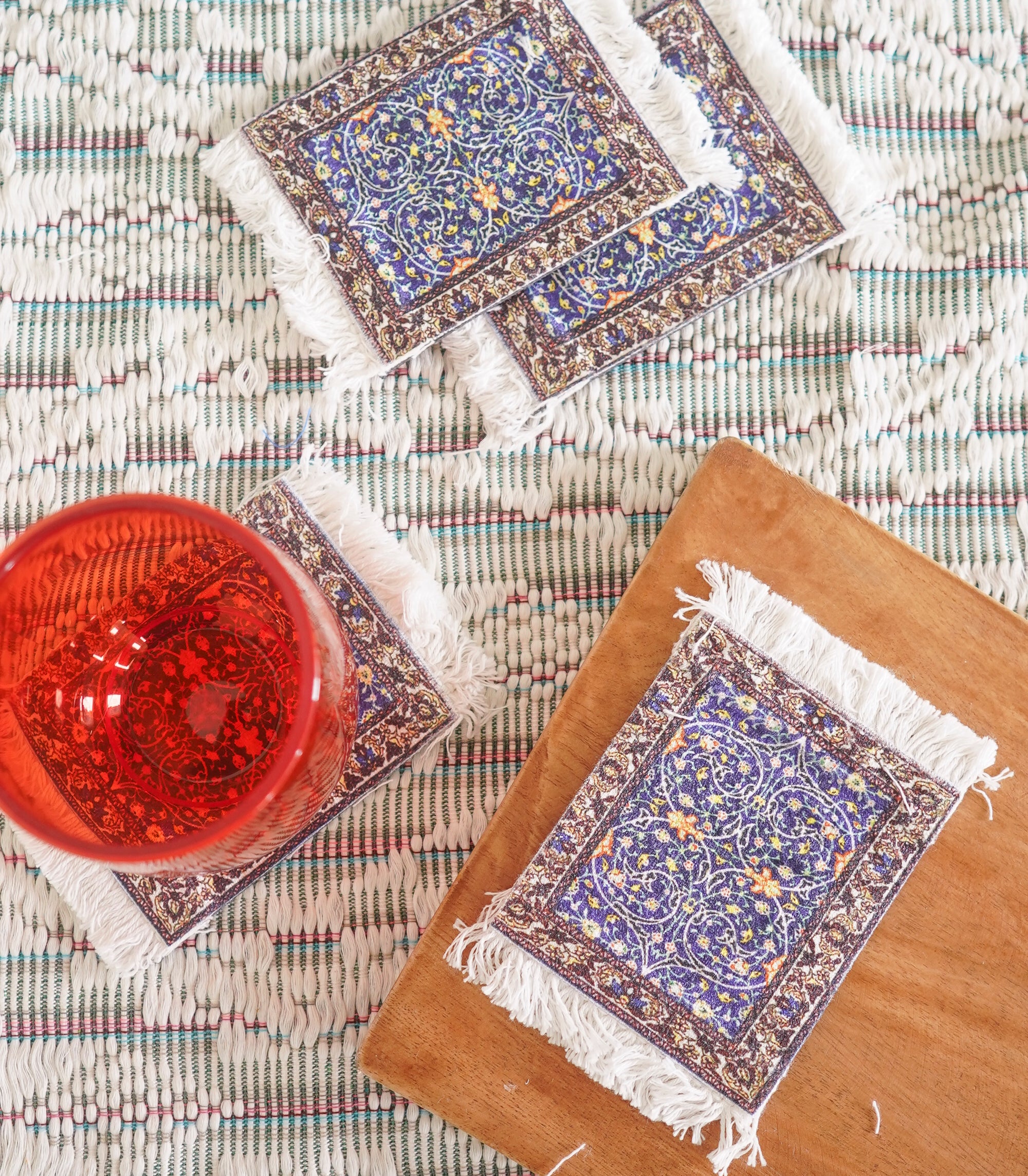 Silken Carpet Coasters - Iki