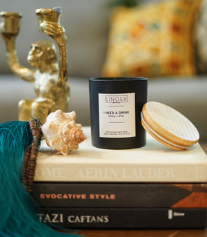Linger ‘I Need A Drink’ Candle - Vanilla + Spice 320ml
