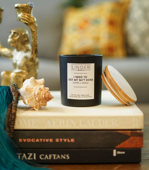 Linger ‘I Need To Get My Sh*t Done’ Candle - Coffee + Vanilla 320ml