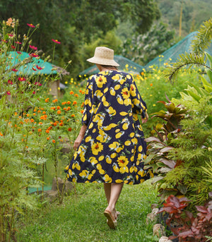 Florence Fling Josie Robe (Lemon Print)