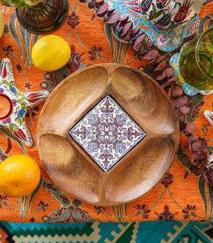 Emir Round Wooden Snack platter