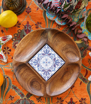 Emir Round Wooden Snack platter