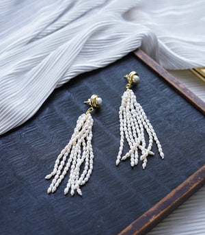 Tala Pearl Tassel Earrings